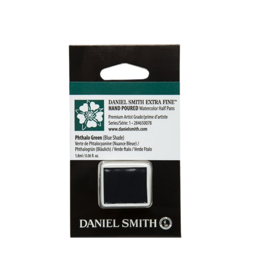 Daniel Smith Hand Poured Watercolor Half Pan — Phthalo Green Blue