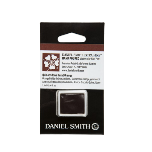 Daniel Smith Hand Poured Watercolor Half Pan — Quinacridone Burnt Orange