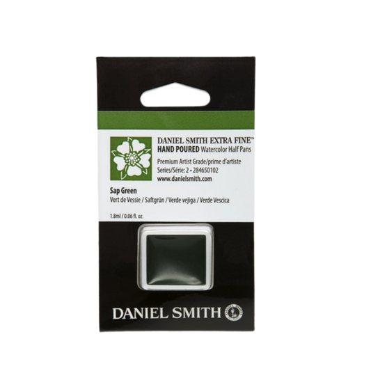 Daniel Smith Hand Poured Watercolor Half Pan — Sap Green