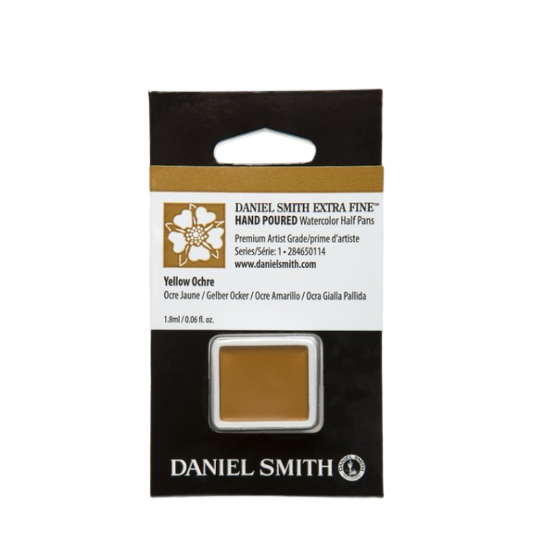 Daniel Smith Hand Poured Watercolor Half Pan — Yellow Ochre