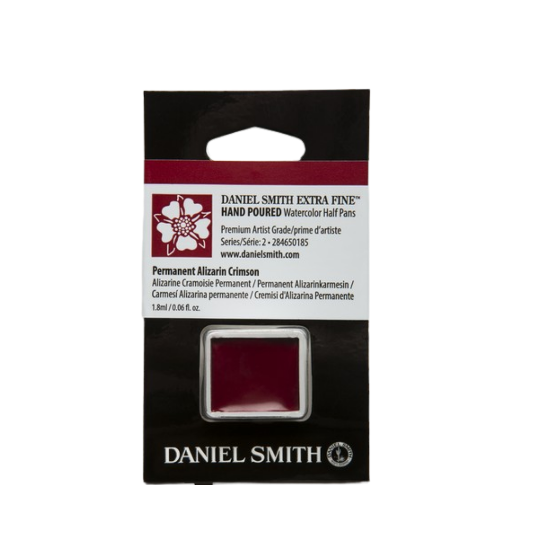 Daniel Smith Hand Poured Watercolor Half Pan — Permanent Alizarin Crimson