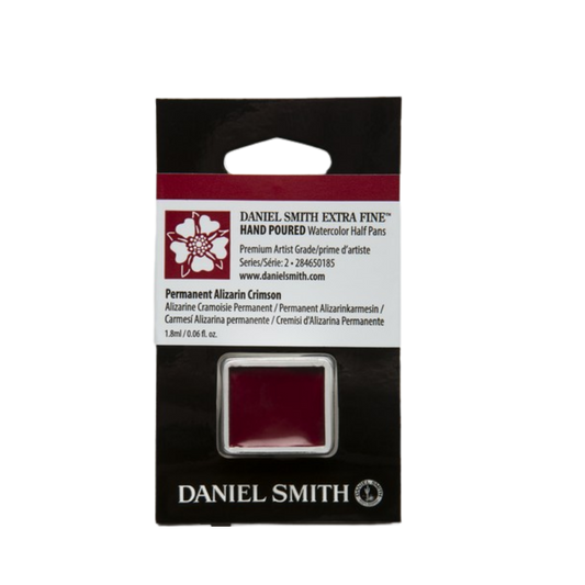 Daniel Smith Hand Poured Watercolor Half Pan — Permanent Alizarin Crimson