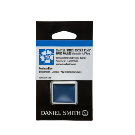 Daniel Smith Hand Poured Watercolor Half Pan — Cerulean Blue