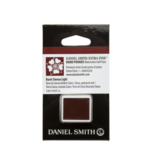 Daniel Smith Hand Poured Watercolor Half Pan — Burnt Sienna Light