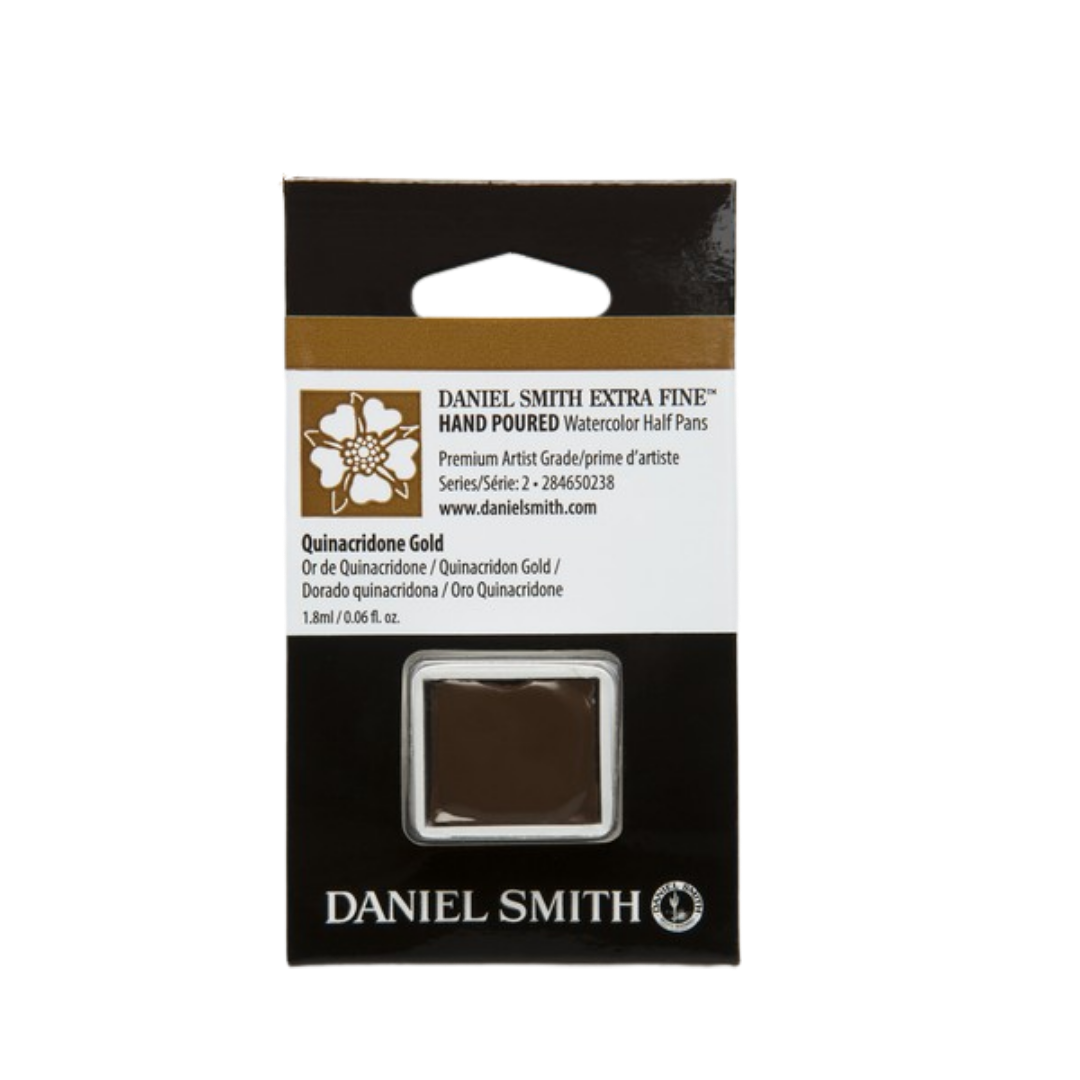 Daniel Smith Hand Poured Watercolor Half Pan — Quinacridone Gold