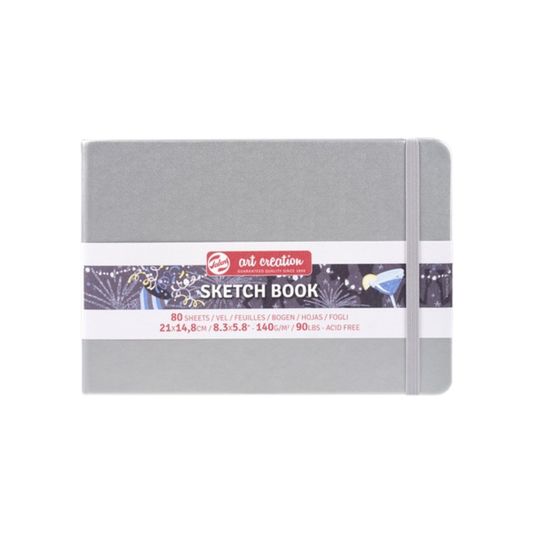 Talens Art Creation Sketchbook — Shiny Silver, 8.27 × 5.83 in