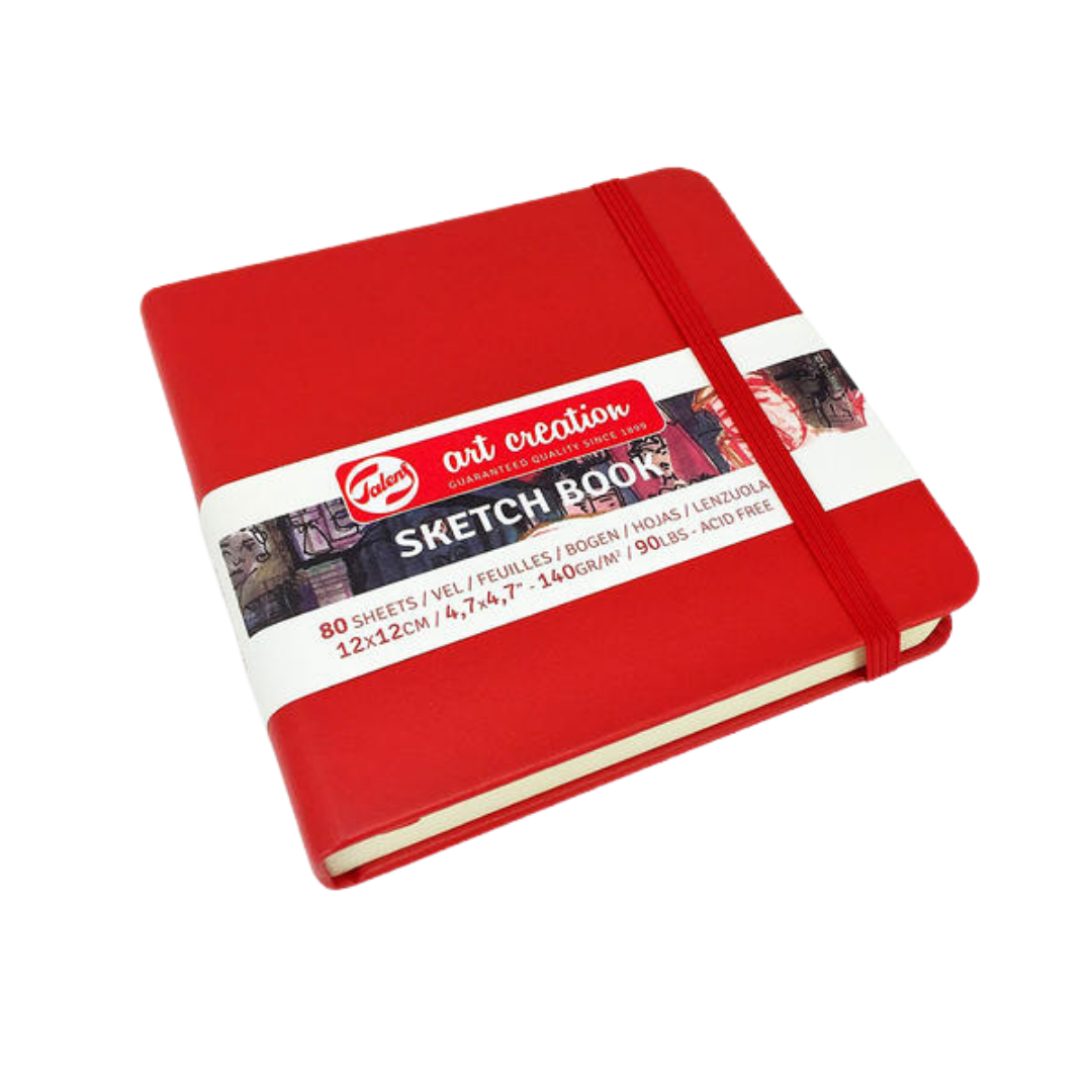 Talens Art Creation Sketchbook — Red, 4.72 x 4.72 in