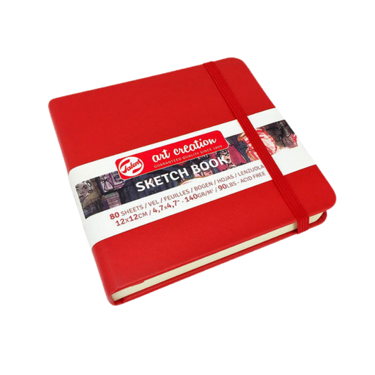 Talens Art Creation Sketchbook — Red, 4.72 x 4.72 in