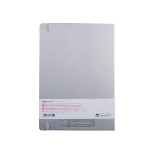 Talens Art Creation Sketchbook —  Shiny Silver, 8.27 × 11.69 in