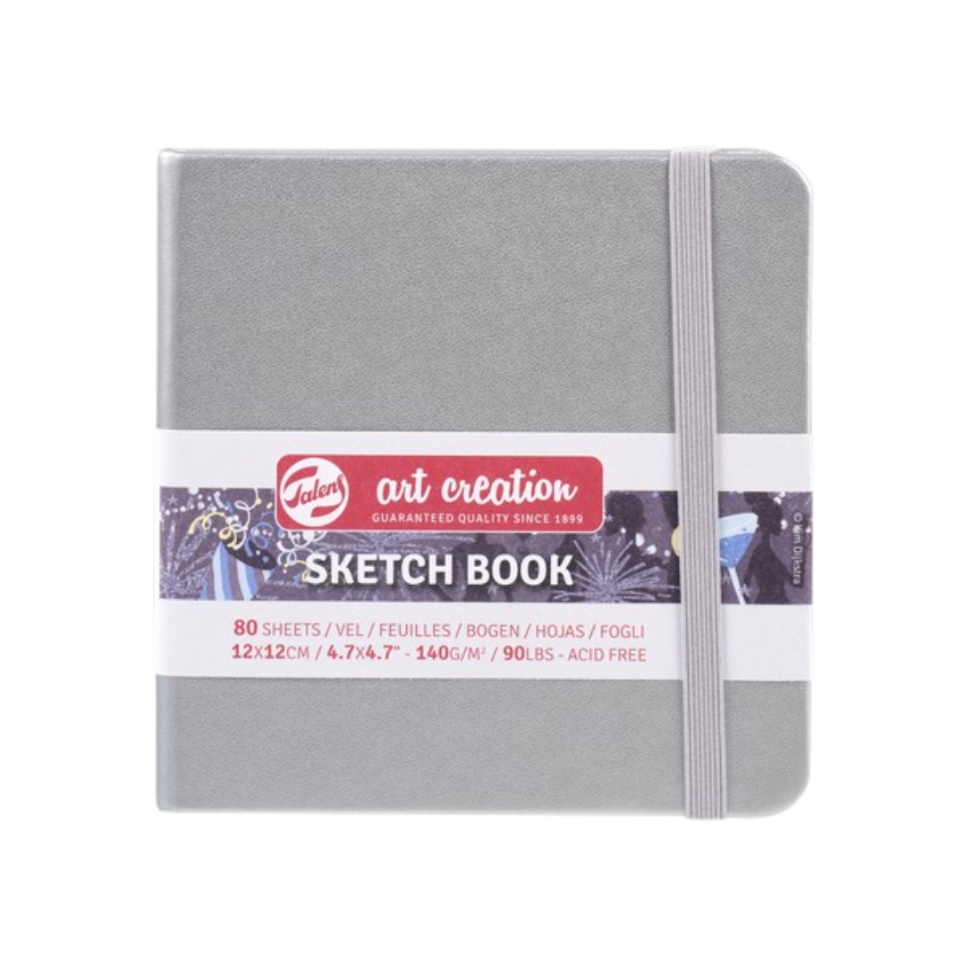 Talens Art Creation Sketchbook — Shiny Silver, 4.72 x 4.72 in