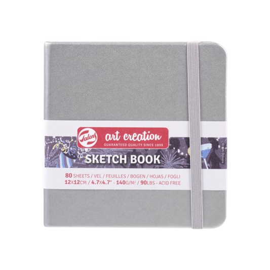 Talens Art Creation Sketchbook — Shiny Silver, 4.72 x 4.72 in