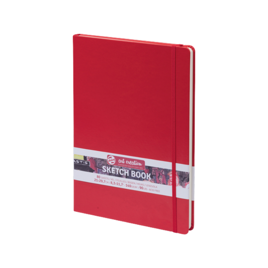 Talens Art Creation Sketchbook —  Red, 8.27 × 11.69 in