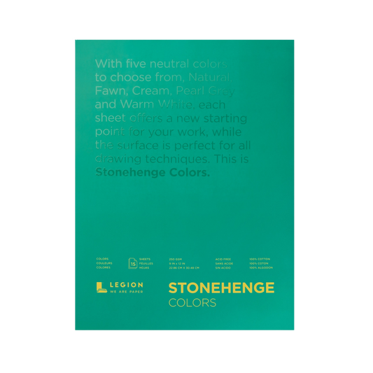 Stonehenge Colors Cotton Pad — For Drawing, Pastel & Ink (9″ × 12″)