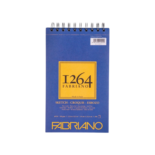 Fabriano 1264 Sketch Pad Spiral Bound — 5.5 × 8.5 in