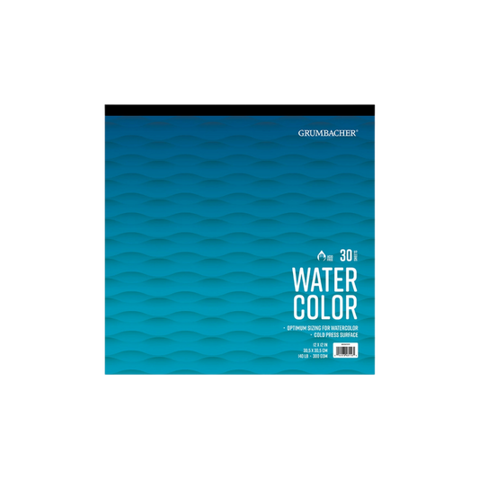 Grumbacher Watercolor Pad — 12″ × 12″ (Tape-Bound)