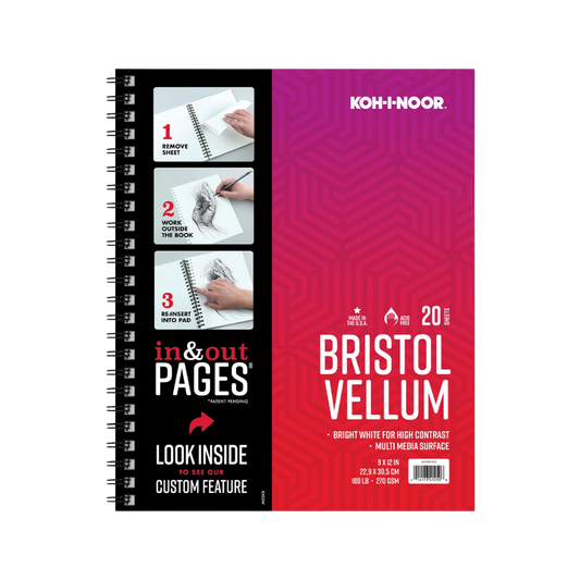 Koh-I-Noor® Bristol Vellum Pad — 9″ × 12″