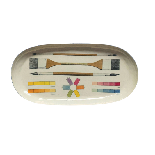 Oval Enamel Tray – The Art of Colouring