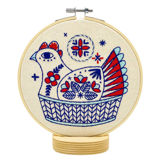 French Hen Embroidery Kit