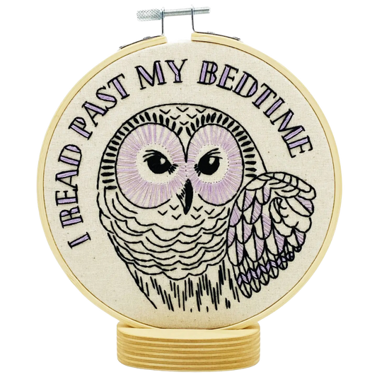 I Read Past My Bedtime Embroidery Kit