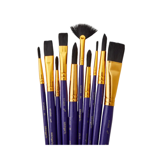Studio Black Nylon Brush Set - 10 Pieces