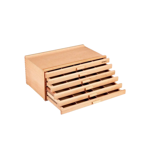 Wood 6-Drawer Storage Box