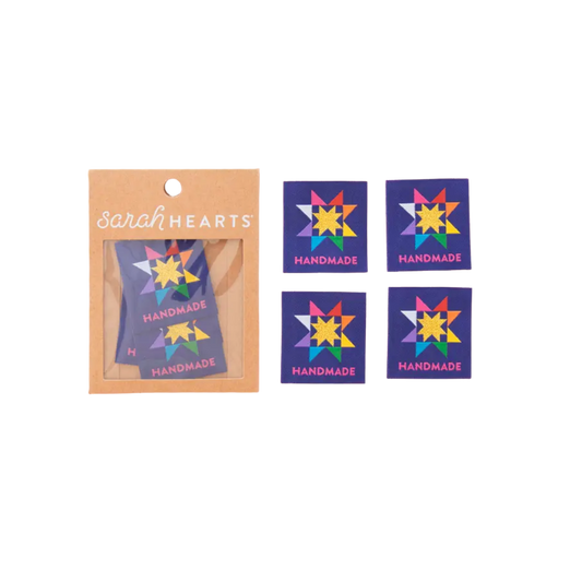 Handmade Quilt Star Large Woven Sewing and Quilting Labels