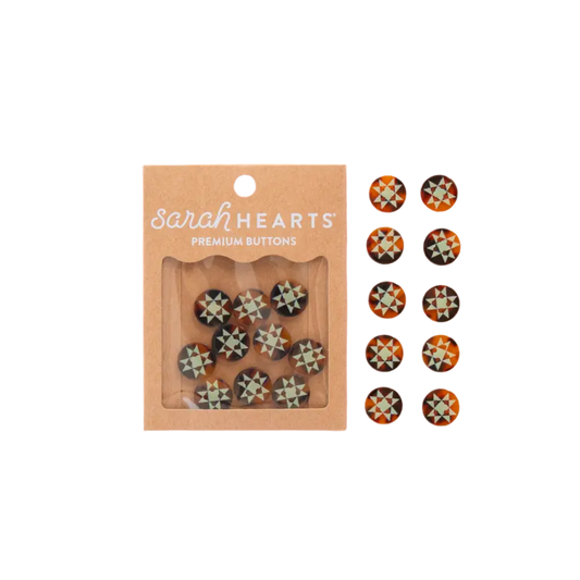 Quilt Star Small 5/8" Buttons