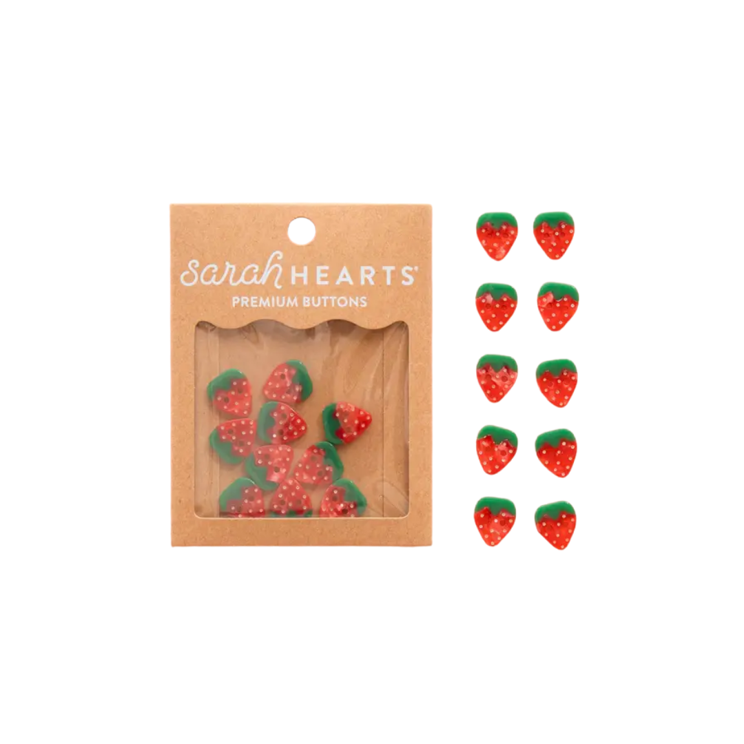 Strawberry Small 5/8" Buttons