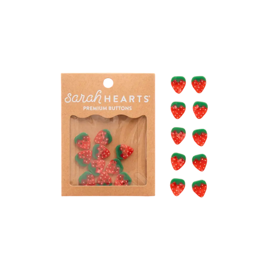 Strawberry Small 5/8" Buttons