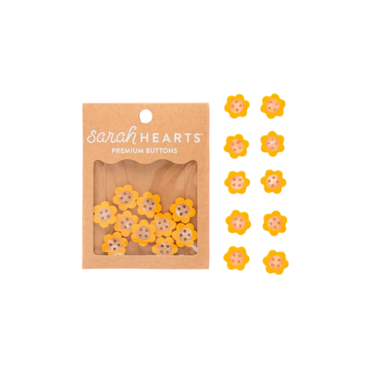 Yellow Daisy Small 5/8" Buttons