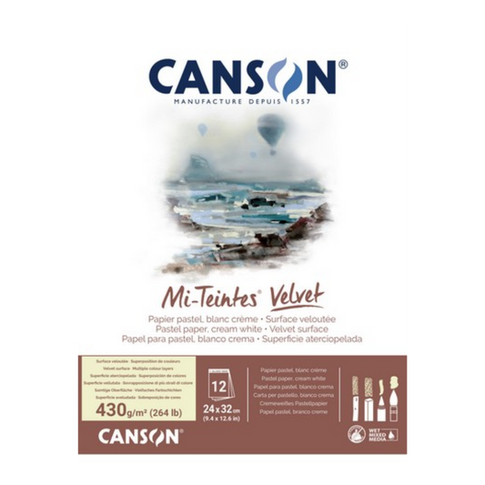 Mi-Teintes Velvet Pad — Cream White 601 (9.45" × 12.6")