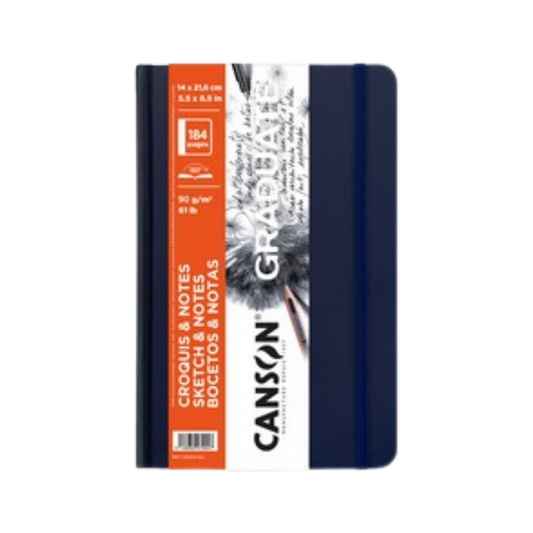 Canson Graduate Series Sketch Book — 5.5" x 8.5" Dark Blue