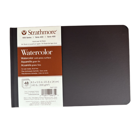 Strathmore BK 400 Series Watercolor Book — 8.5" × 5.5" (Landscape)