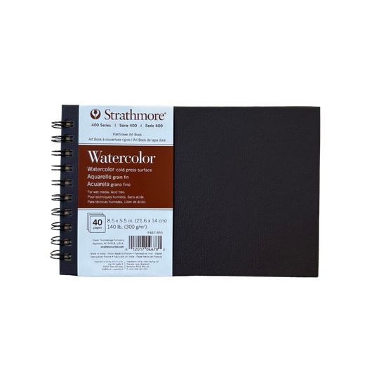 Strathmore BK 400 Watercolor Pad – 8.5″×5.5″ (20 Sheets)