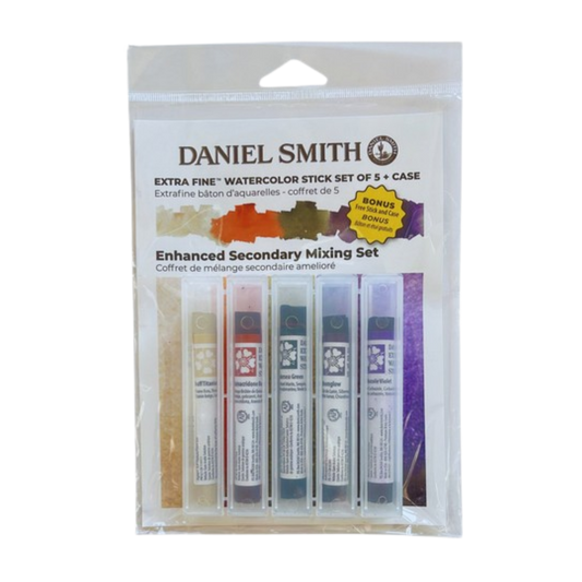 Daniel Smith Extra Fine Watercolor Stick – 5 Piece Enhanced Secondary Mixing Set