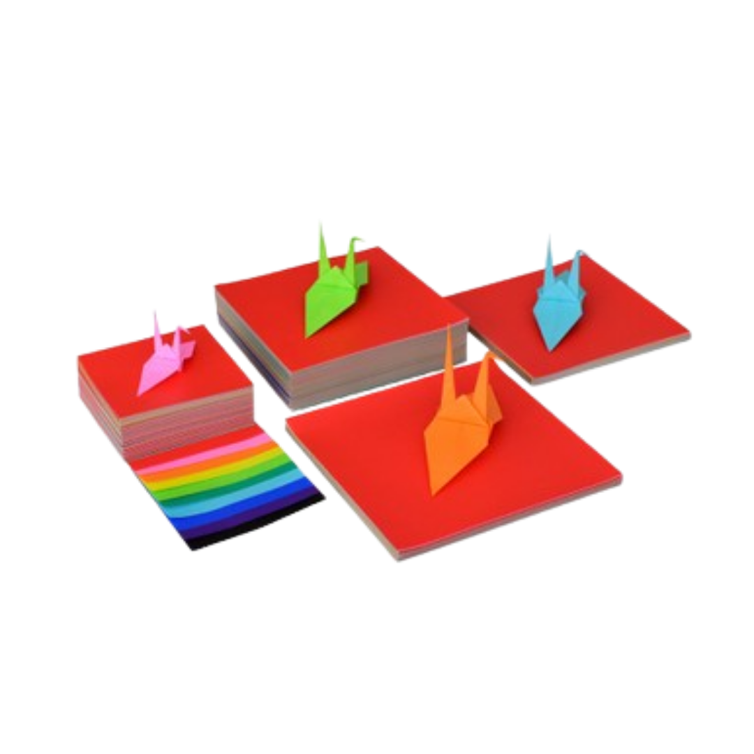 4" Origami Paper — 10 Colors (500 Sheets)