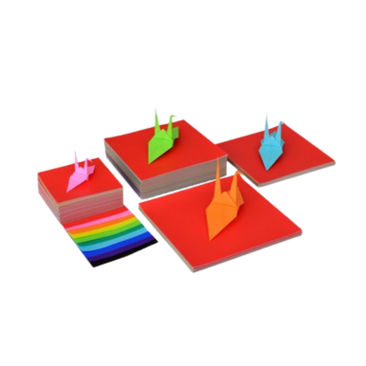 4" Origami Paper — 10 Colors (500 Sheets)