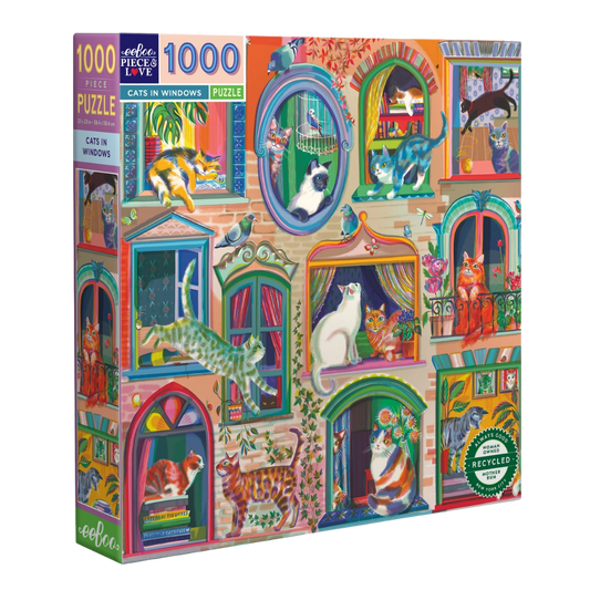 Cats in Windows 1000 Piece Puzzle