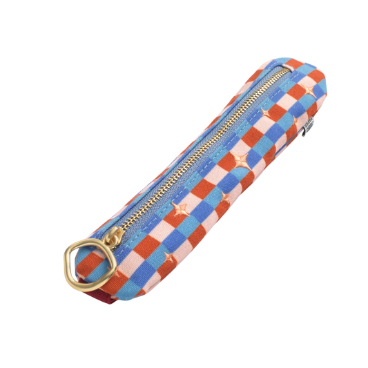 Elastic Pen Pouch – Checkered