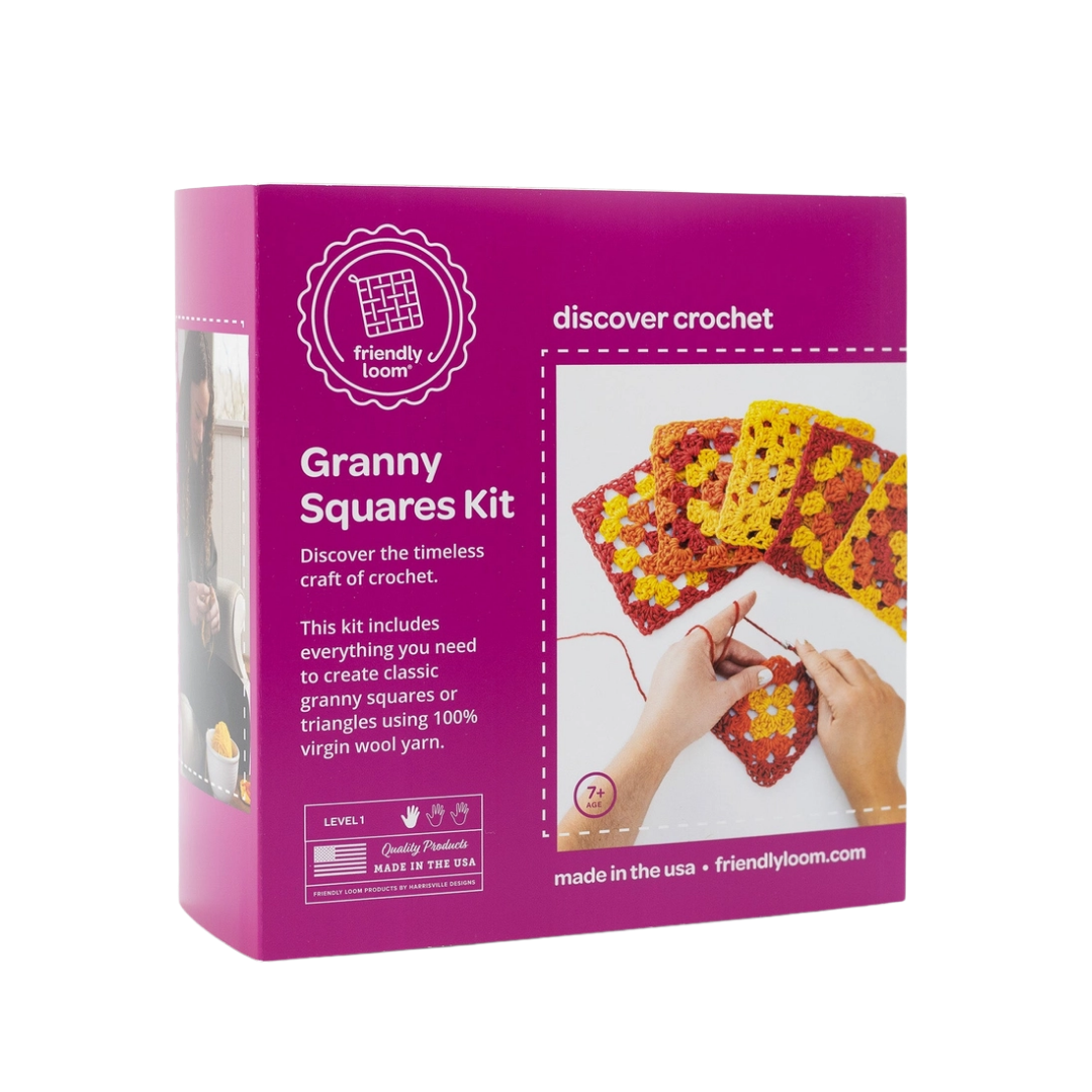 Granny Square Crochet Kit – Sunset