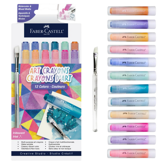 Faber-Castell Art Crayons – Iridescents (15 ct)