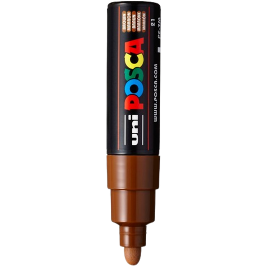 Posca PC-7M Paint Marker Broad Bullet Tip - Brown
