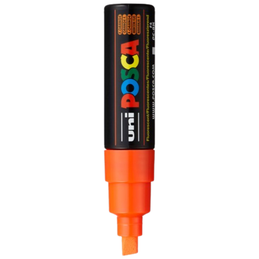 Posca PC-8K Paint Marker Broad Chisel Tip - Fluorescent Orange