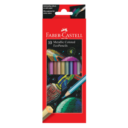 10 Count Metallic Color Pencils Set For Kids