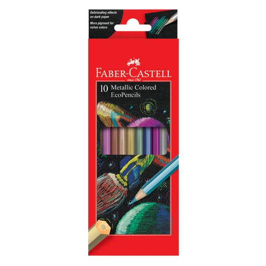 10 Count Metallic Color Pencils Set For Kids