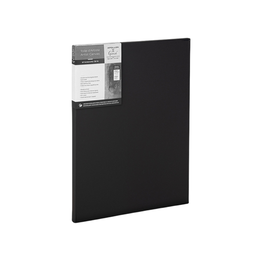 3/4" Standard Black Artist Canvas