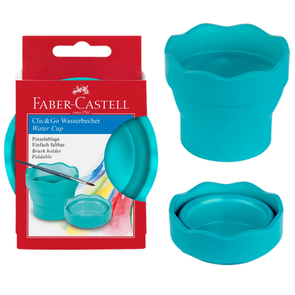 Clic & Go Collapsable Water Cup For Painting - Turquoise