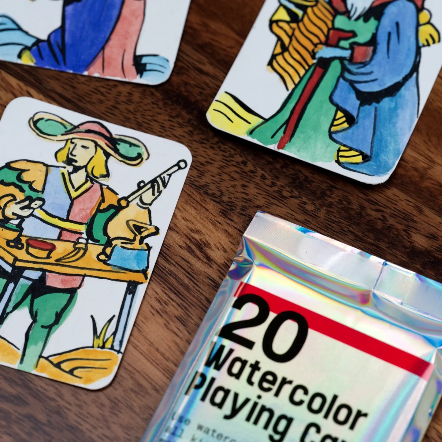 Watercolor Playing Cards – Pack of 20