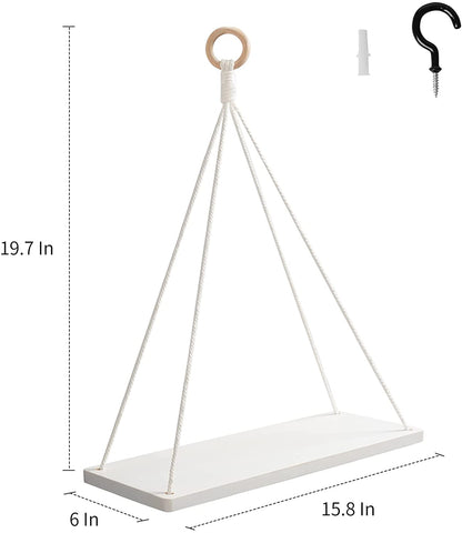 Wall Hanging Plant Shelf Wood Natural Color