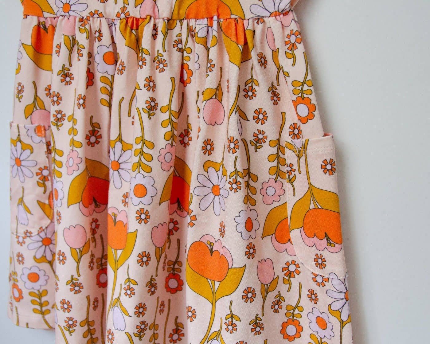 Cream Retro Vintage Fall Dress